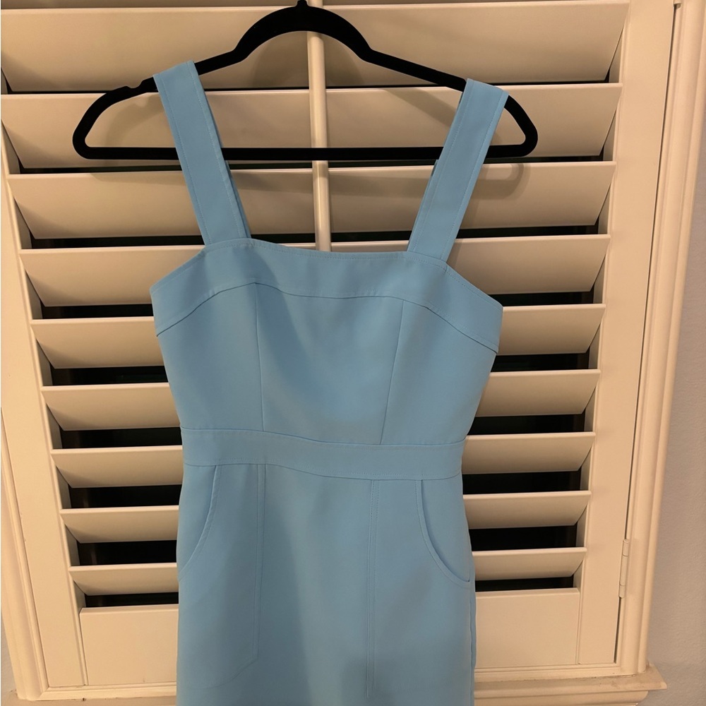 Elegant Blue Sleeveless Dress